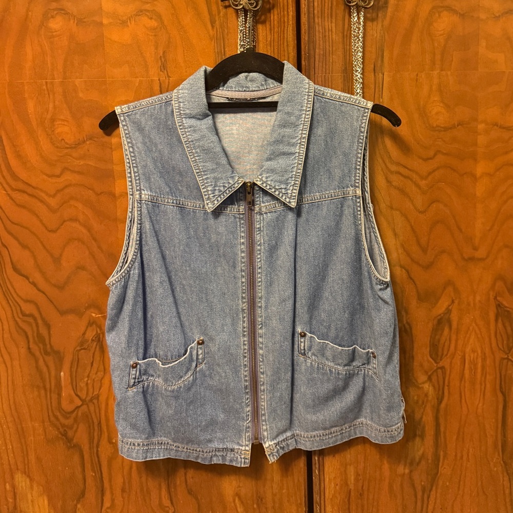Denim Sleeveless Vest